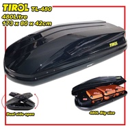 TIROL Car Roof Box ABS Material Glossy Black Slim Compact Cargo Roofbox Carrier.Kotak Bumbung Kereta