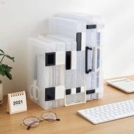 MXBEAUTY A4 File Box, Transparent Simple a5 Organize The Box, Office Stationery Portable Folder Dura