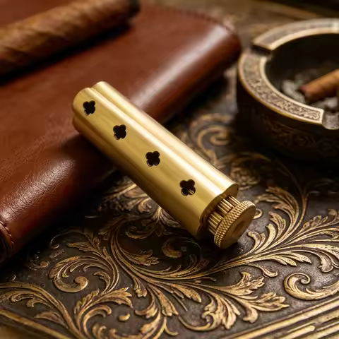 Brass Hand Cigarette Rolling Machine, Compatible with 6mm Cigarette Holders and 70mm Rolling Papers,