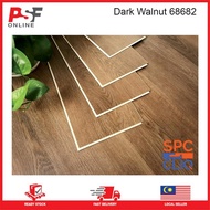 Dark Walnut Ready Stock SPC Flooring [180mm x 1220mm x 4mm] Waterproof Laminated Flooring/ Lantai SPC Murah