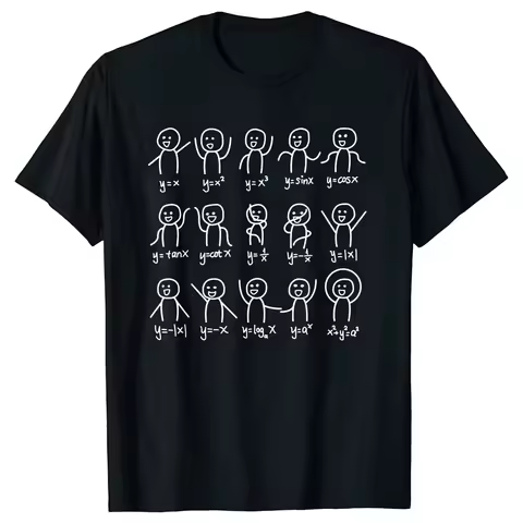 Algebra Dance Funny Figures Math Equation T Shirts Graphic Cotton Streetwear Short Sleeve Birthday G