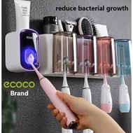 Ecoco Bathroom Toothbrush Holder | Toothbrush Storage | Toothbrush Rack | Toothpaste Holder | Bathro