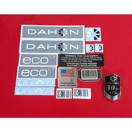 Custom Dahon 30th Bicycle Emblem + Dahon Eco Sepeds Sticker Bicycle Sticker