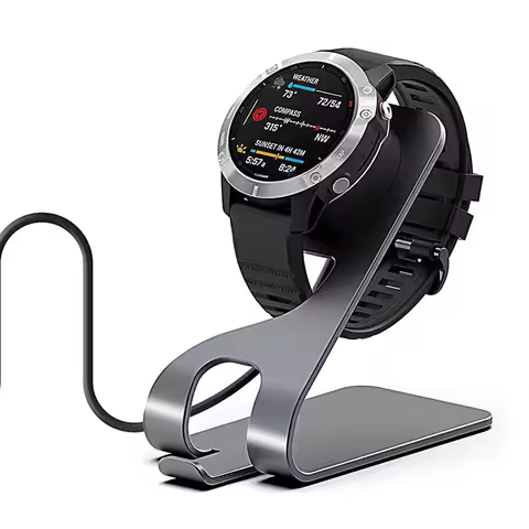 Metal Charger Station for Garmin Fenix 8 pro/ 5 67S 7X Charging Dock for Garmin Instinct/ Approach S
