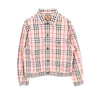 【二手】 Supreme SUP x Burberry 聯名牛仔夾克，格紋棉質，男款，二手 B