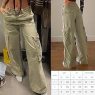 Casual Cargo Pants Low Waist Vintage Grey Loose Streetwear Baggy Jeans Women Oversized High Street y