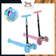 LH Highly Adjustable 3 Wheels Stylish Kids Scooter Adjustable And Foldable Scooter Flash Wheel Skuter Kanak Child Toys