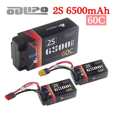 Lipo 2S 7.4V Battery 6500mAh 60C Hard Case With T / XT60 Plug For RC Car Boat Truck Tank Vehicle Tru