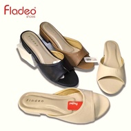 Sandal Hak wanita fladeo - sendal slop cewek heels 3cm brand matahari