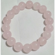 ROSE QUARTZ BRACELET 10mm 16cm Love & Positive Energy Stone Stretchable garter-easy to wear
