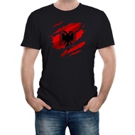 Torn Albania Flag Men'S T-Shirt Albanian Tirana Country National Football