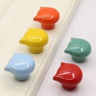 New Ceramic Handle Cabinet Door Handle Cat Head Furniture Handle Dopamine Animal Drawer Handle Shoe 