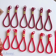 Phone Strap Chinese New Year Red Get Rich Lucky Cellphone Chain Backpack Short Lanyard Decoration fo