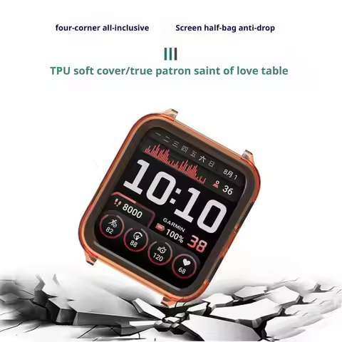 Semi-Covered Tpu Case for Garmin Venu X1 All-Around Bumper Anti-Scratch Protective Cover Screen Prot