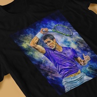 AHGBW CARLOS ALCARAZ Sportsman T Shirts for Men 1 Cotton Fashion T-Shirt Round Collar Tennis Player 