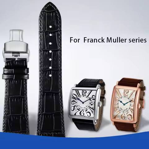Cowhide watch belt for Frank Muller series cowhide wristband accessories for men's and women's 22mm 