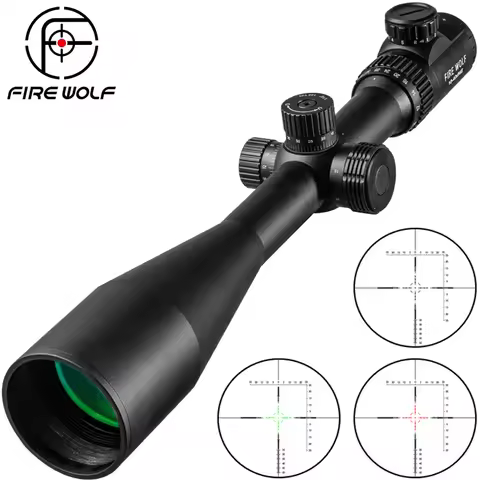 Fire Wolf 10-40X56 AOE Hunting Scopes Side Wheel Parallax Adjustment Optics Riflescope Red Green Dot