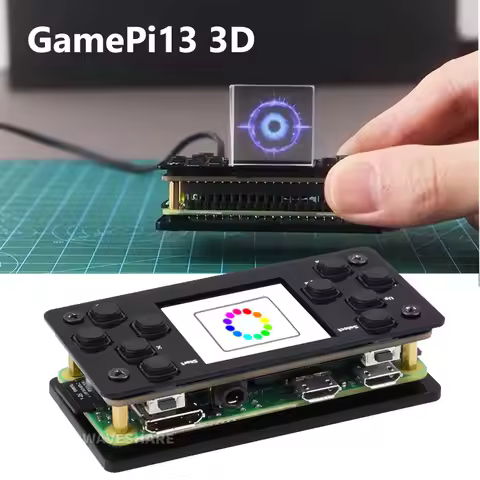 Waveshare 1.3inch LCD Screen 3D Transparent Mini TV GamePi13 For For Raspberry Pi Zero 2W / Zero Not