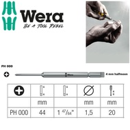 Wera screwdriver bit 851/9 C J PH 000 x 44 mm (handle not included) input 4 mm halfmoon Wera code 05