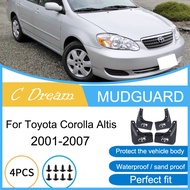 Mud Flaps For Toyota Corolla Altis 2001-2007 MudFlap Fender Wheel Mudguard Front Rear Splash Guards