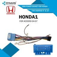 Dynavin Car Stereo Power Harness Socket Honda For Android Player 9"/10