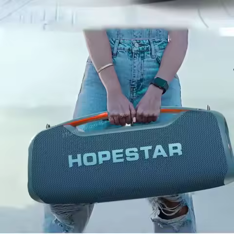 HOPESTAR-A60 Wireless Bluetooth Speaker High Power 100W High Volume Outdoor Handheld Waterproof Stra