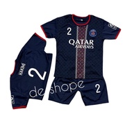 Children's football shirt set 1 to 14 years old hakimi haaland messi ronaldo football shirt