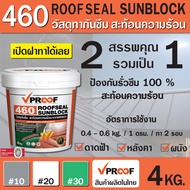 สีกันซึมอะคริลิคลดความร้อนสูงสุด 12 องศา และป้องกันรั่วซึม ดาดฟ้า หลังคา ผนัง Vproof  460 Roofseal S