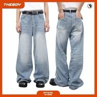 THEBOY-BLUESAL BAGGY JEANS กางเกงยีนส์ BAGGY ทรงกระบอกใหญ่