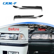 Car Headlights Eyebrow Eyelids Cover Carbon Fiber Sticker Bodykit Accessories for BMW E36 1992 1993 