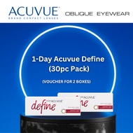 [Obliqueeyewear] ACUVUE­ DEFINE COLOR DAILY (30PCS) 2 BOXES VOUCHER [REDEEM IN STORE]