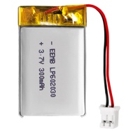 EEMB Lithium Polymer Battery 3.7V 300mAh 602030 Lipo Rechargeable Battery Pack with Wire JST Connect