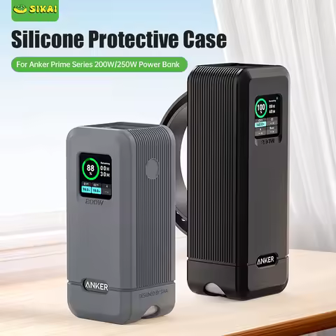 SIKAI Silicone Case for Anker Prime Power Bank 27,650mAh 250W TF/SM Card Storage Protective Cover fo