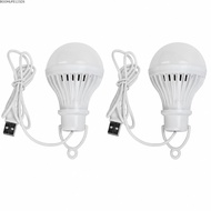 BOOMLIFE1238C 2 Pack Light Bulb, 5V 7W USB Powered Camping Lantern, Durable White Light Hanging Desi