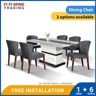 Nevena Marble Dining Set/ Marble Dining Table/ Meja Makan 6 Kerusi/ Meja Makan Marble/ Meja Makan Set