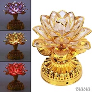 LED Lotus Buddhist Lights Color-Changing Buddha Lotus Lamps Battery-Operated Buddhist Lamp Worship P