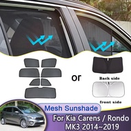 For Kia Carens Rondo MK3 RP 2014~2019 2015 2016 2017 2018 Car Mesh Sunshade Magnetic Window Shade Su