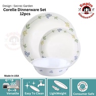 Corelle Secrect Garden 12pcs Dinnerware Set Dinner Serve Set Set Pinggan