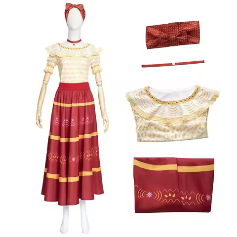 Halloween Encanto Cosplay Suit Princess Luisa Dolores Madrigal Costume Adult for Women