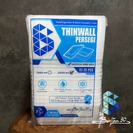 Thinwall Kotak 2000 ml Isi 25 / Kotak Makan Plastik /  Thinwall SQ 2000ml / Food Container 2000 ml