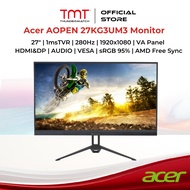 Acer AOPEN 27KG3UM3 27" Monitor | 1msTVR | 280Hz | 1920x1080 | VA Panel | HDMI&DP | AUDIO | VESA | s