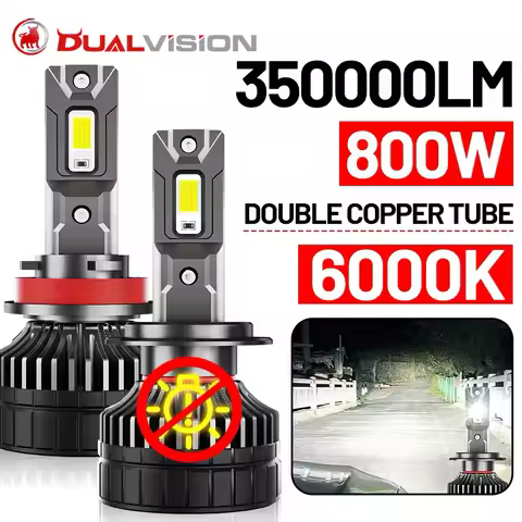 H7 LED Headlight K5C 350000LM Led H3 H4 H11 H8 H1 HB3 9005 9006 HB4 9012 HIR2 H9 30PCS 9054 CSP 6500