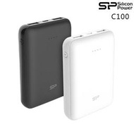 SP 廣穎 C100 10000mAh 雙輸口 口袋型 行動電源 黑色 白色 /紐頓e世界