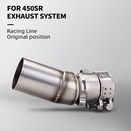 CF450SR Motorcycle Exhaust System Modified Stainless Steel Exhaust Pipe Middle Section For CFMOTO 45