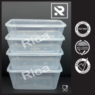 Rica Rectangular Plastic Food Container BEKAS PLASTIK MAKANAN 500ml, 650ml, 750ml & 1000ml