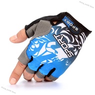 Abang_joe96 Store Bicycle Cycling Gloves Non-Slip Breathable Ultrathin Unisex Half Finger Gloves for