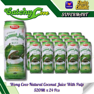 Wong Coco Natural Coconut Juice With Pulp 520ml x 24 Pcs