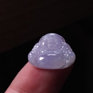 冰種紫羅蘭翡翠佛公彌勒佛項鍊 | 天然緬甸玉翡翠A貨 | 送禮