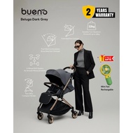 Bueno Beluga DriftX AWD 2 Way Stroller Dark Grey (Newborn to 22kg) + FREE Portable Fan