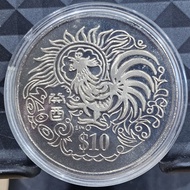 Singapore Chinese Zodiac coins 1993(🐓),1994(🐕),1995(🐖) proof-like uncirculated coins with full cover